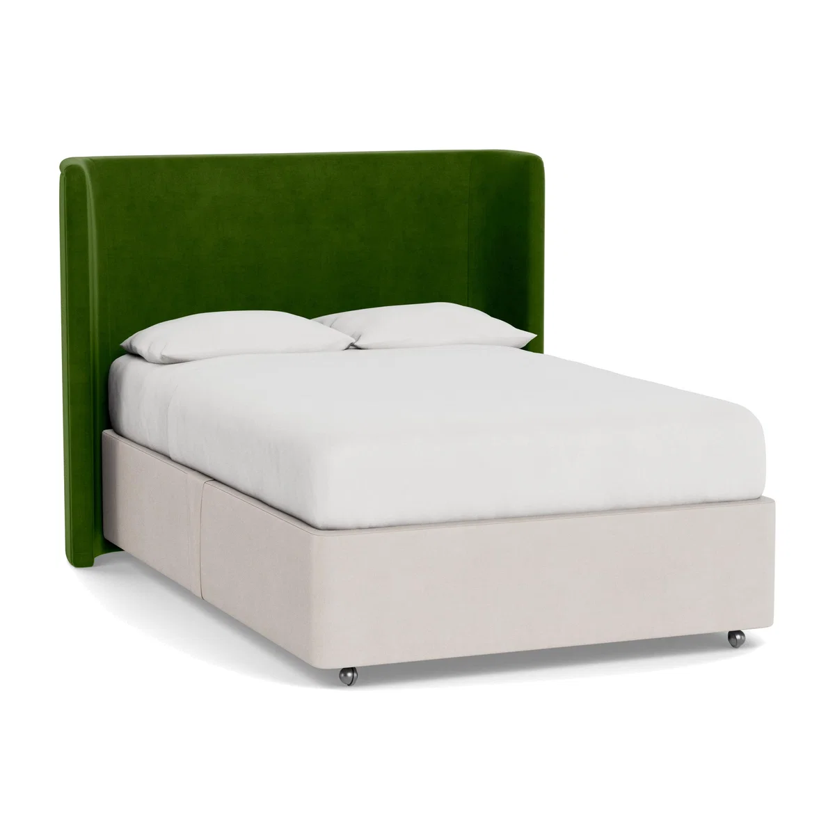 Heal's Monroe Headboard Super King Smart Luxe Velvet Grass - Heal's UK Furniture – image 1