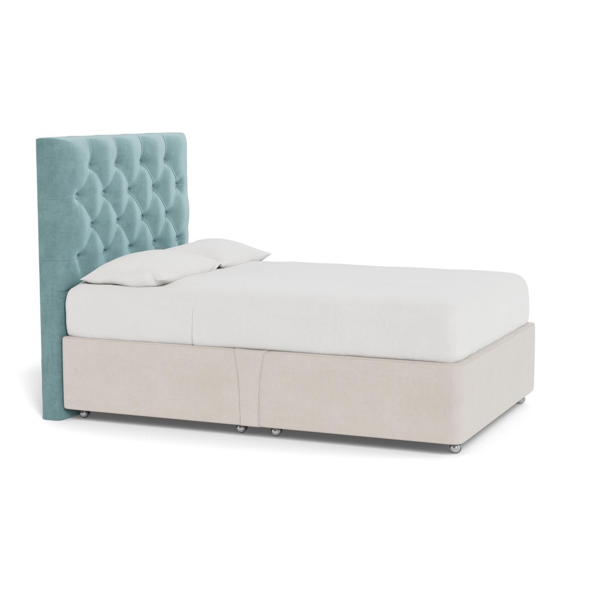 Heal's Balmoral Headboard Super King Smart Luxe Velvet Mineral Blue – image 3