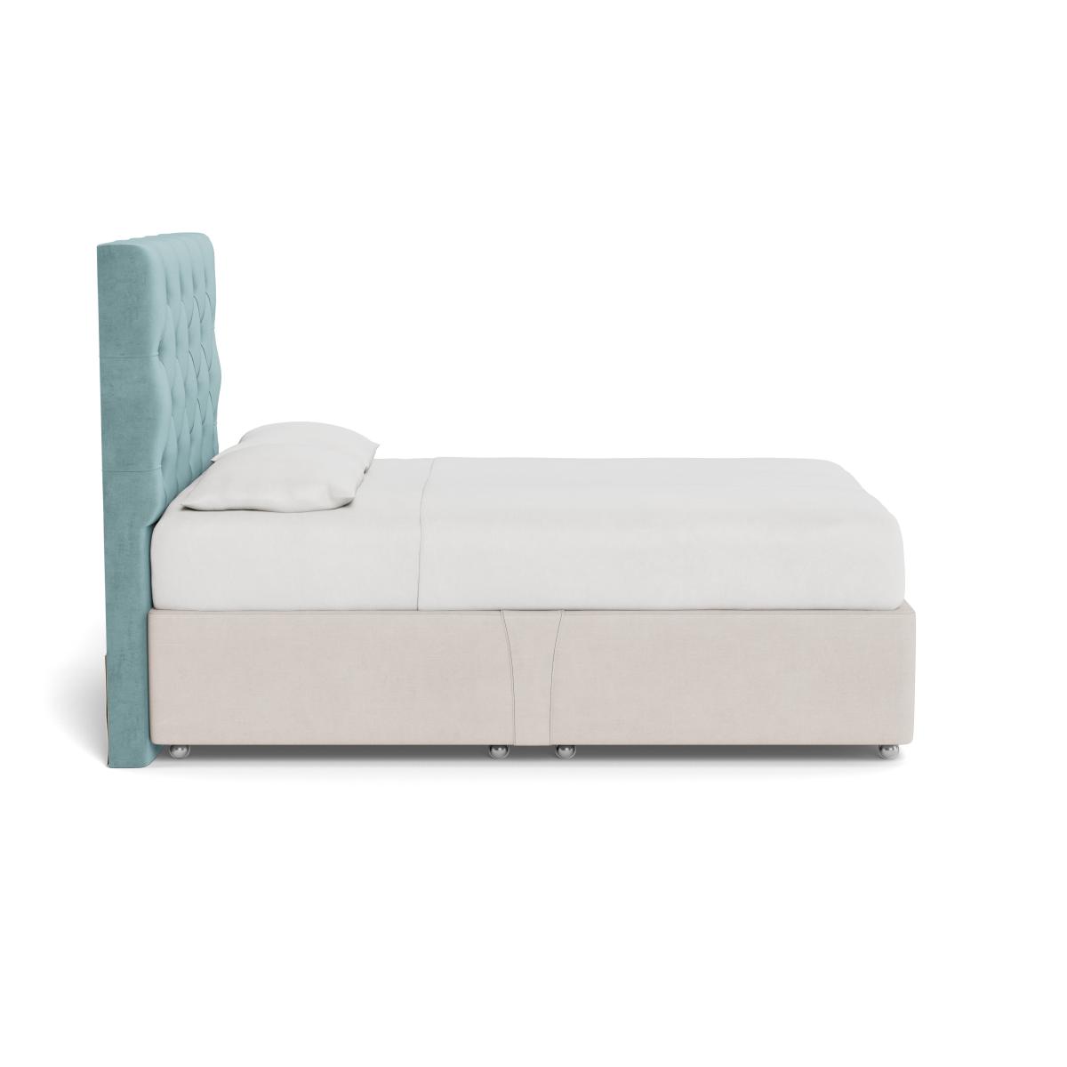 Heal's Balmoral Headboard Super King Smart Luxe Velvet Mineral Blue – image 4