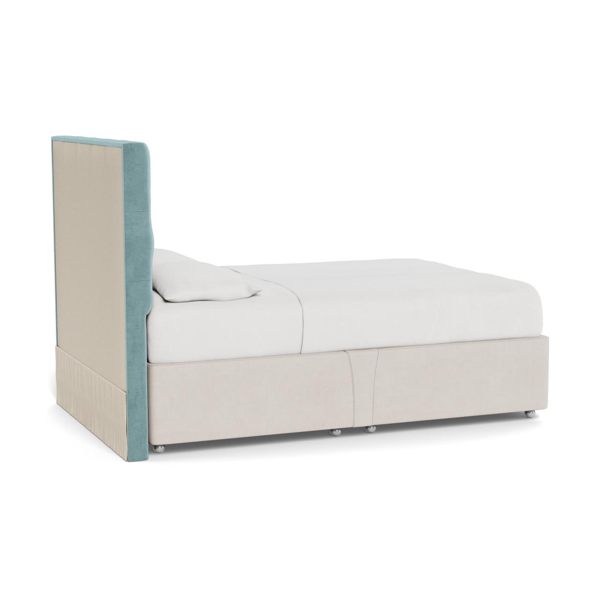 Heal's Balmoral Headboard Super King Smart Luxe Velvet Mineral Blue – image 5
