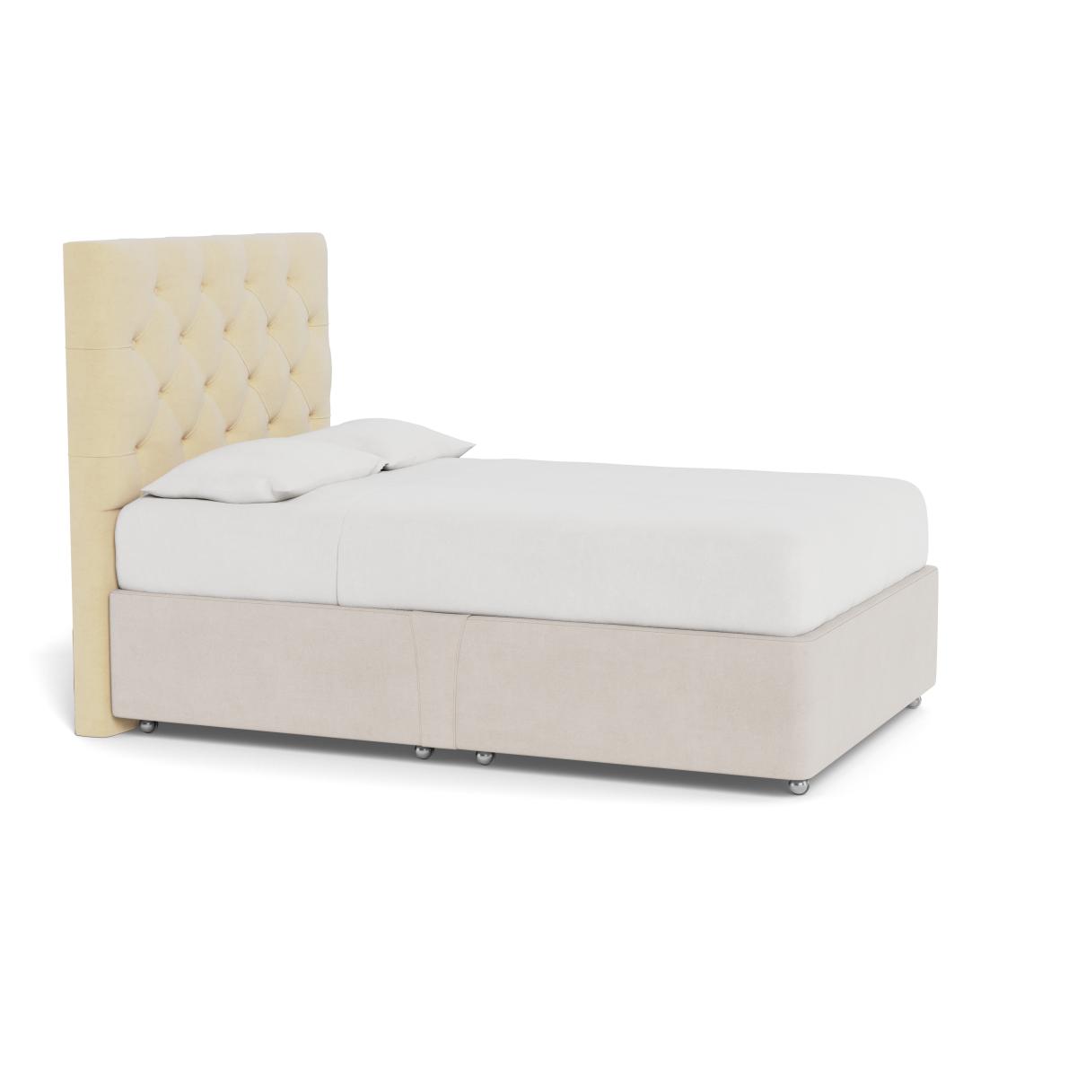 Heal's Balmoral Headboard Super King Smart Luxe Velvet Biscuit - Heal's UK Furniture – image 2