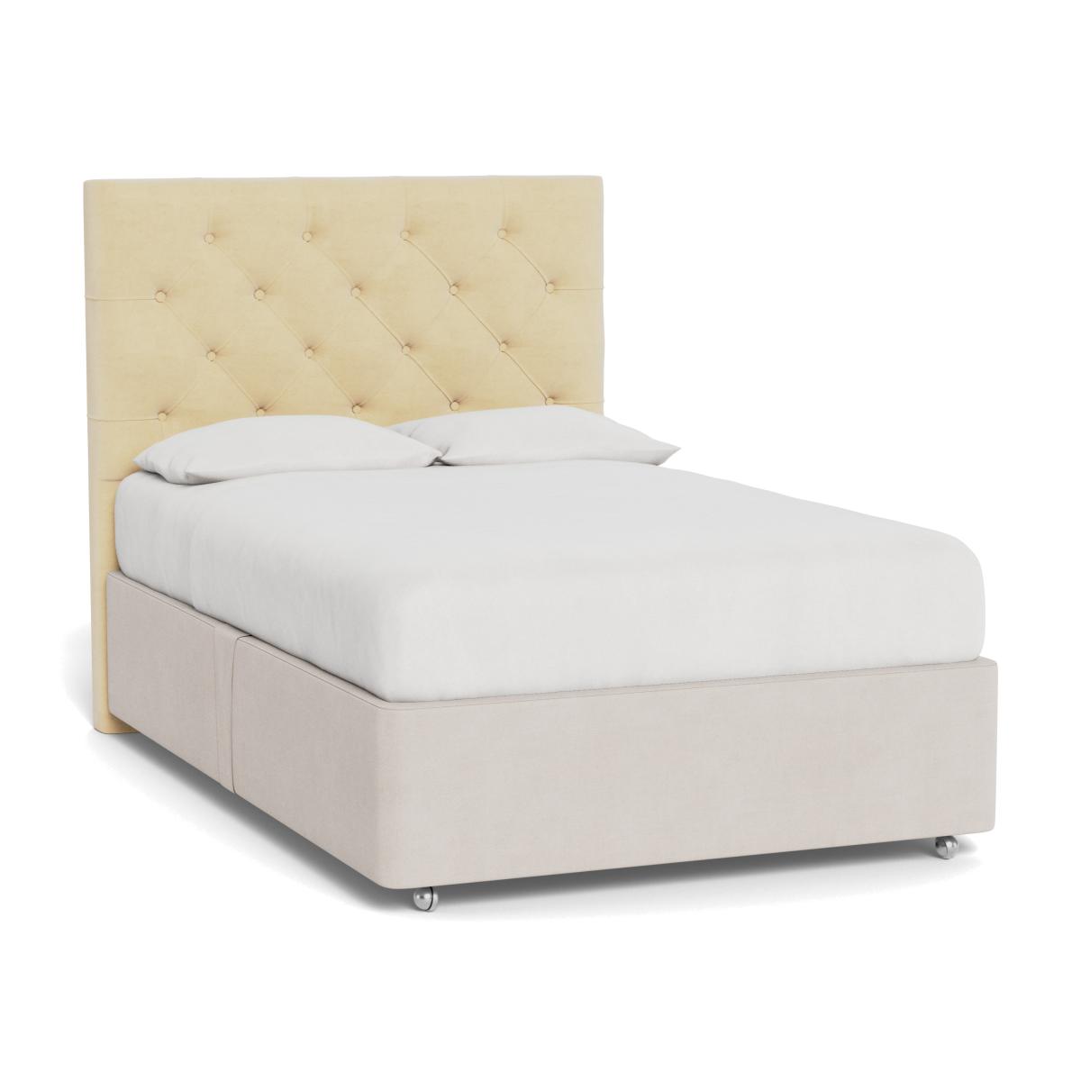 Heal's Balmoral Headboard Super King Smart Luxe Velvet Biscuit - Heal's UK Furniture – image 1