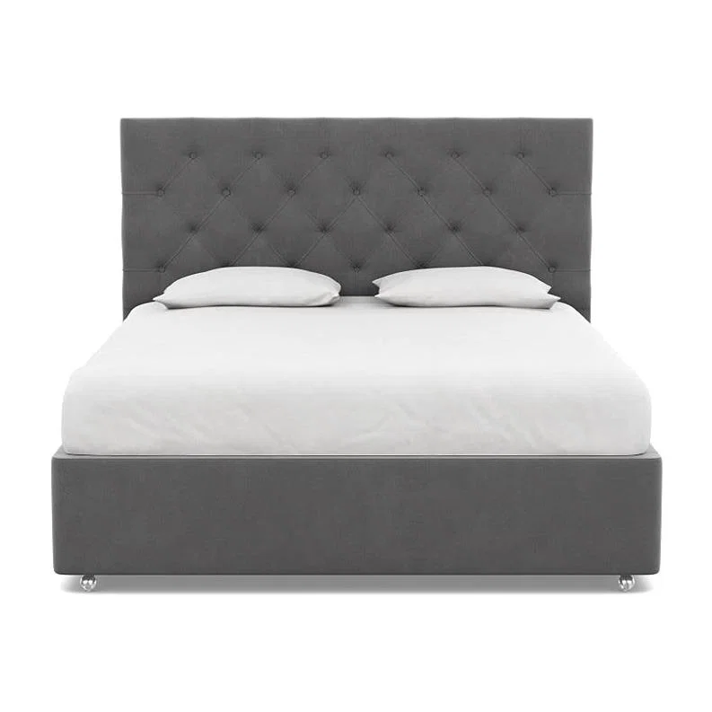 Heal's Balmoral Headboard Super King Smart Velvet Mercury - Heal's UK Furniture