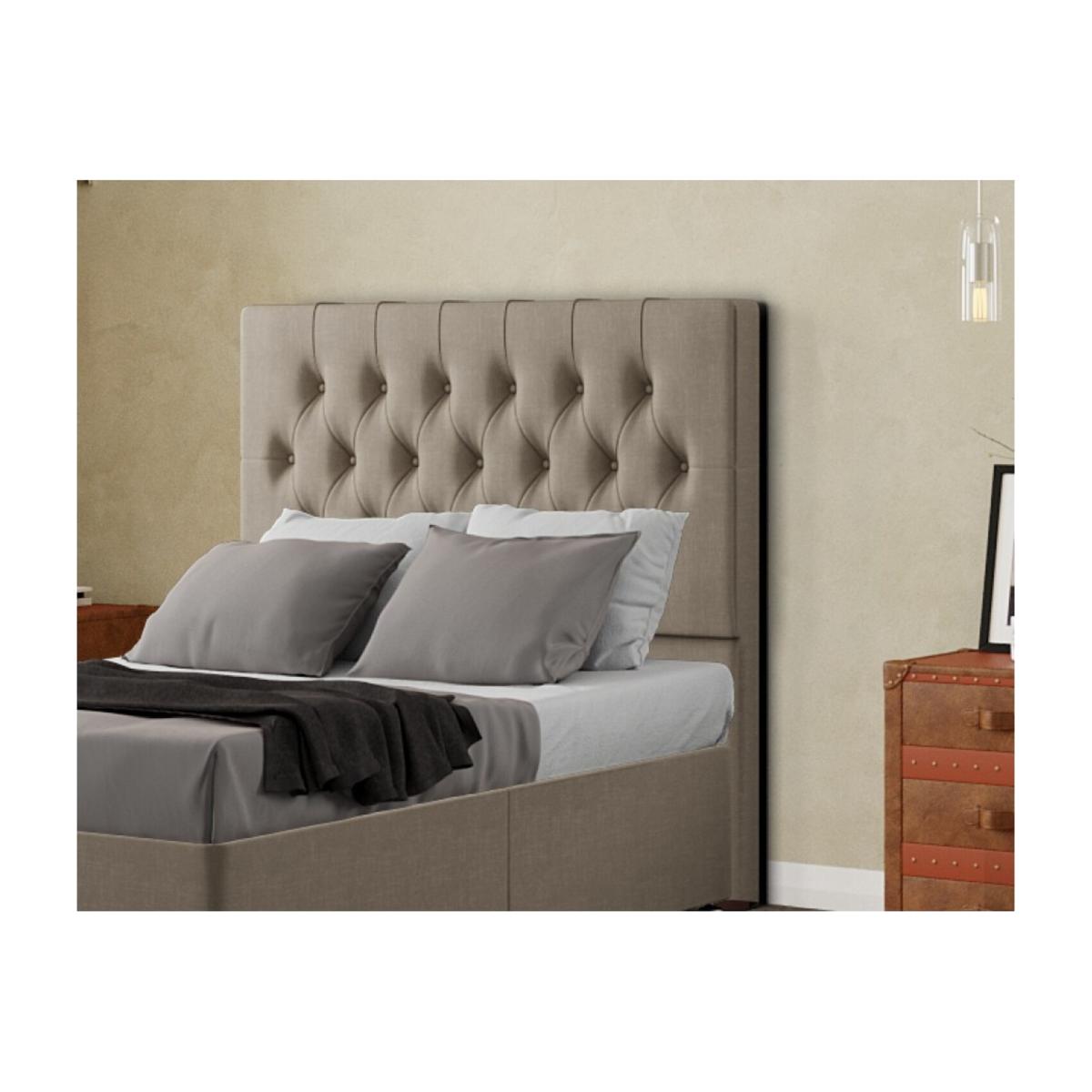 Belgrave Headboard Floor Standing Matching Buttons Malham Weave - Mink / Superking – image 1