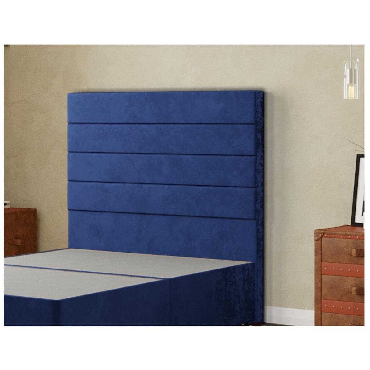 George Headboard Floor Standing Plush - Navy / Superking – image 2