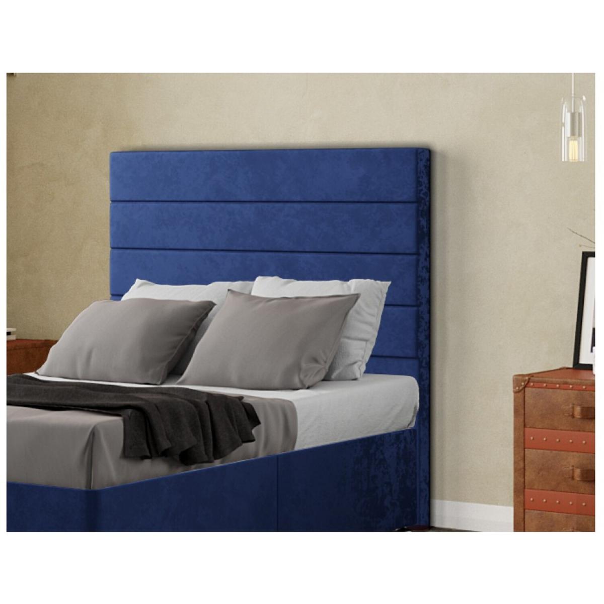 George Headboard Floor Standing Plush - Navy / Superking – image 3