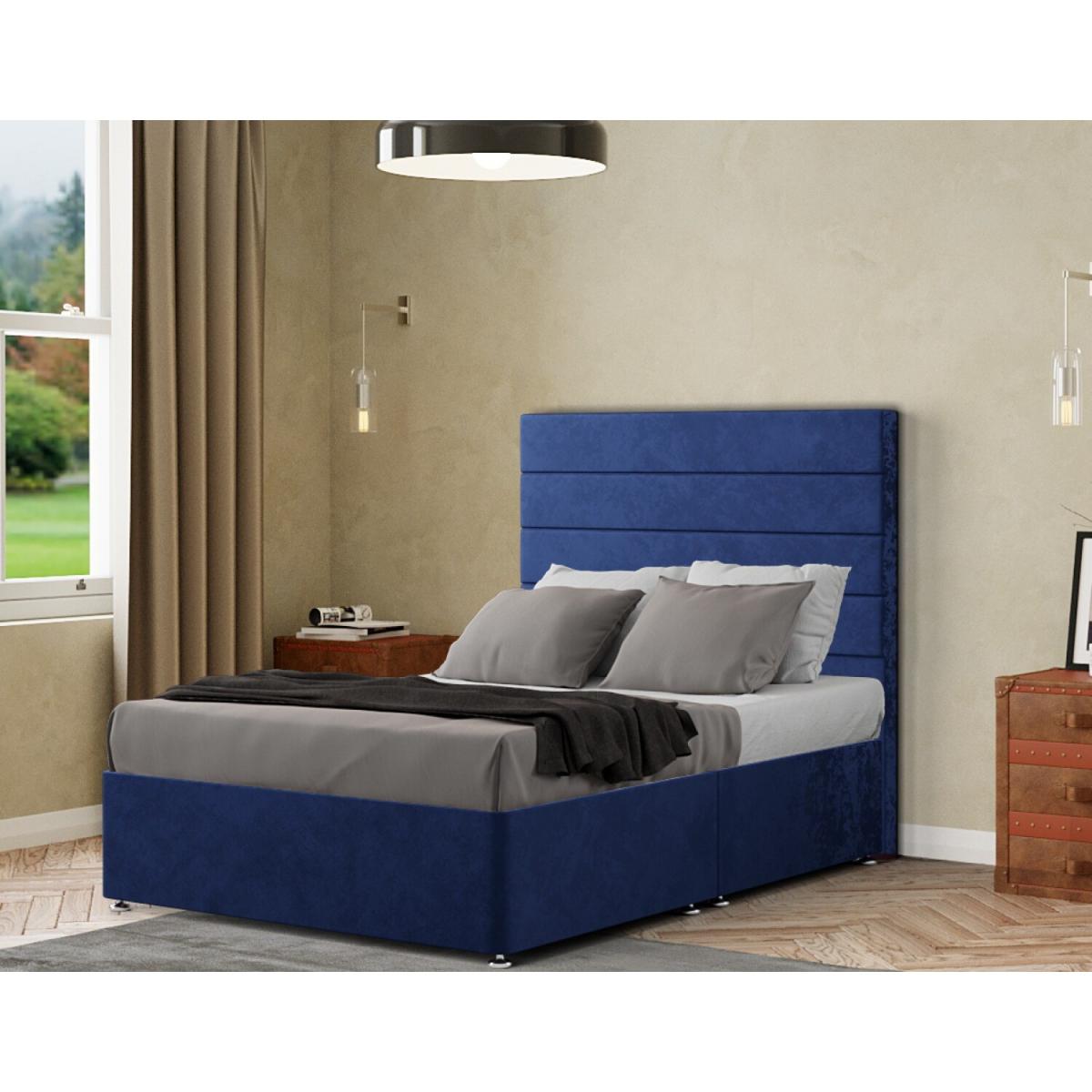 George Headboard Floor Standing Plush - Navy / Superking – image 4