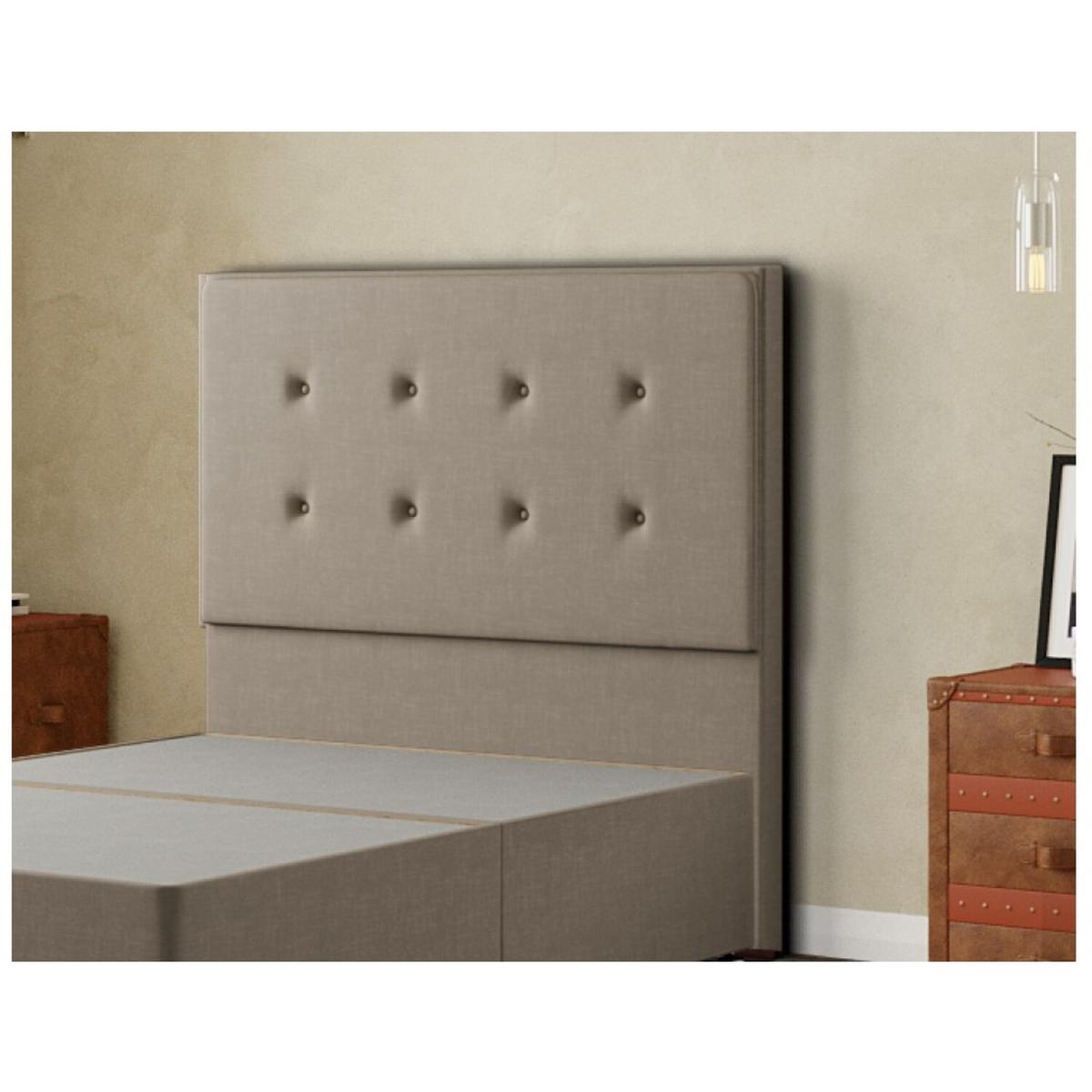 Darlington Headboard Floor Standing  Matching Buttons Malham Weave - Mink / Superking – image 3