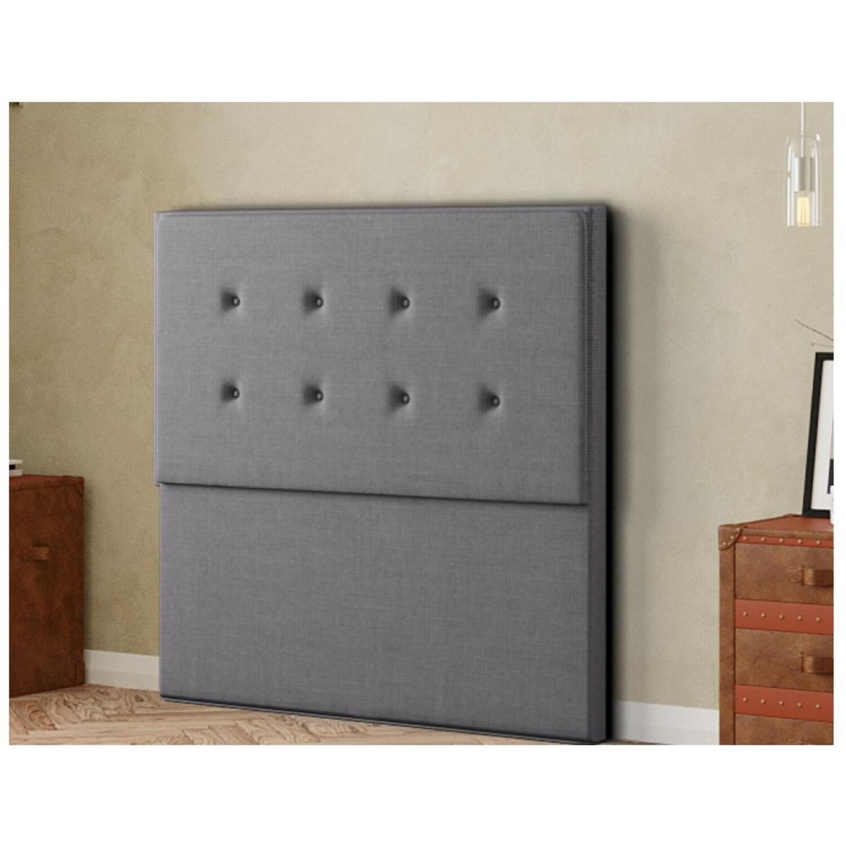 Darlington Headboard Floor Standing  Matching Buttons Linen - Grey / Superking – image 2