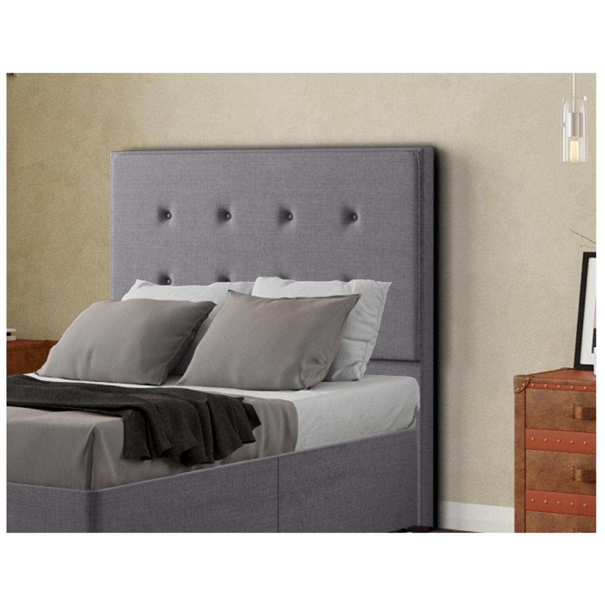 Darlington Headboard Floor Standing  Matching Buttons Linen - Grey / Superking – image 3