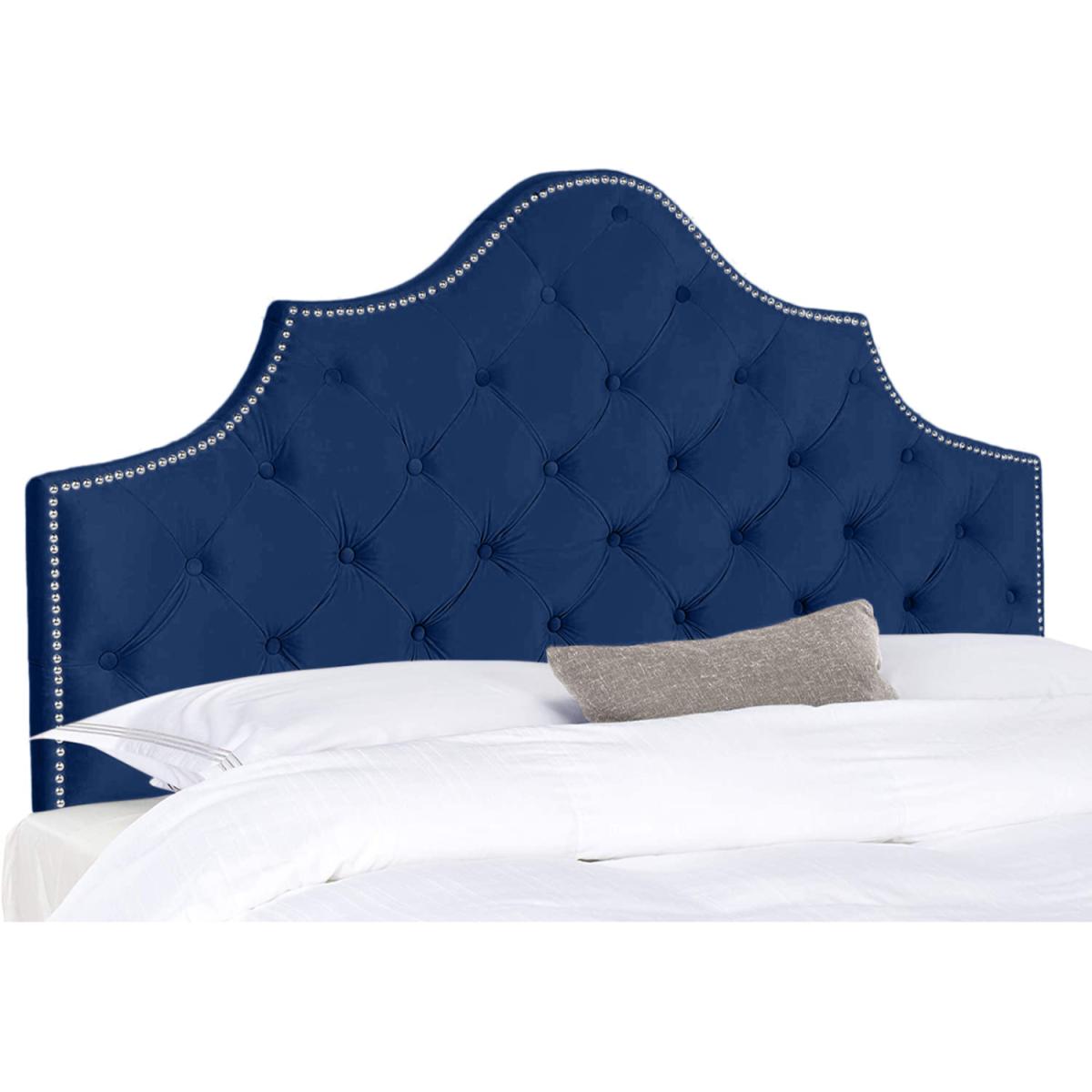 Gemia Plush 26 inch Strutted Headboard - Blue / Superking – image 2
