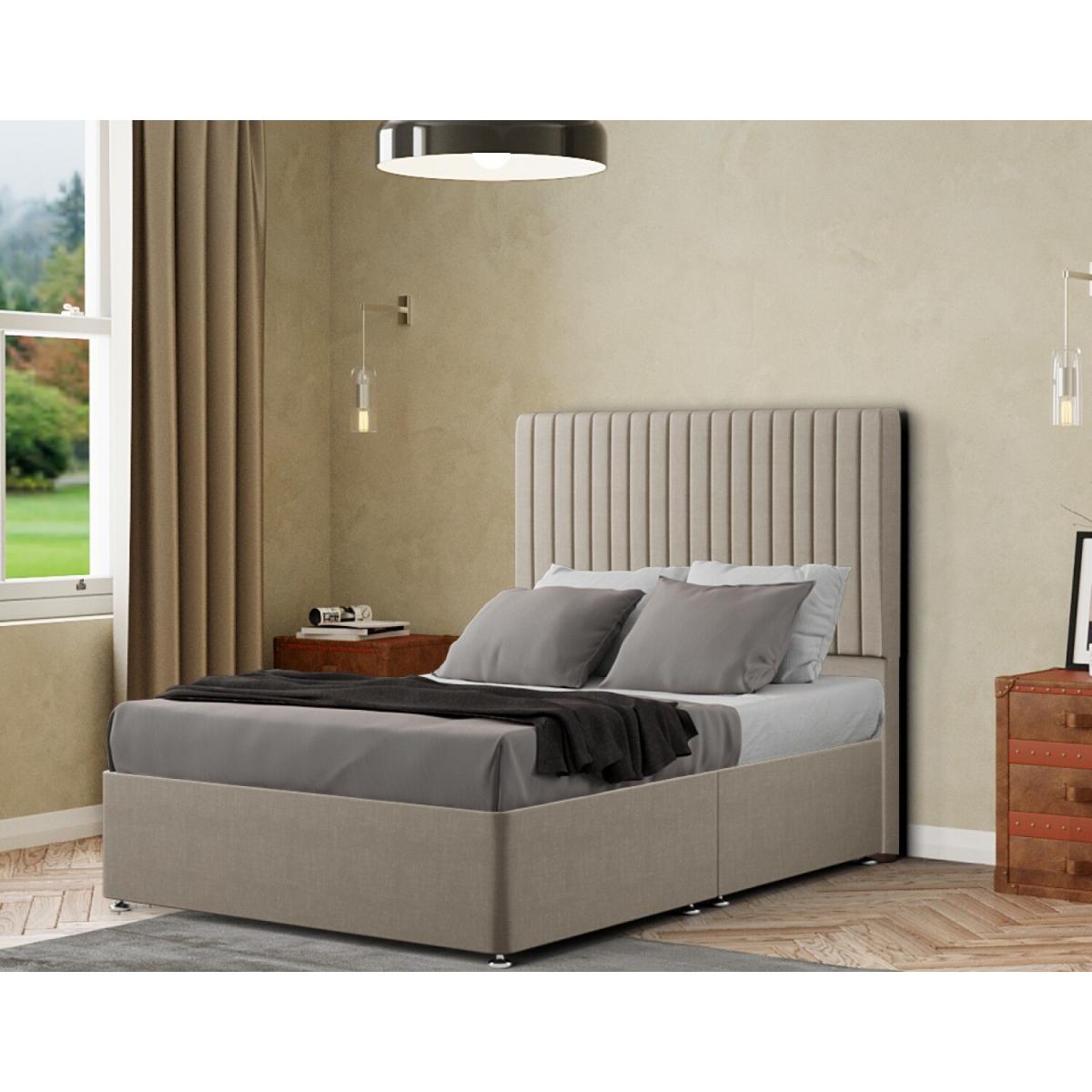 Maryland Headboard Floor Standing Malham Weave - Cream / Superking – image 4