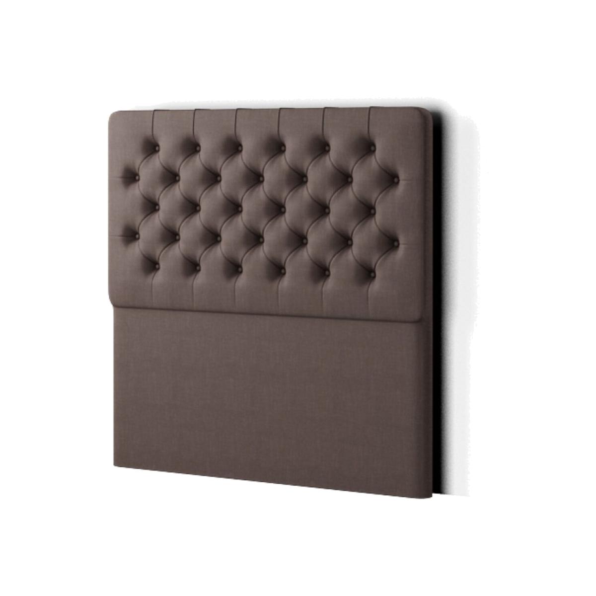 Mary Chesterfield Headboard Floor Standing Matching Buttons Malham Weave - Slate / Superking – image 1