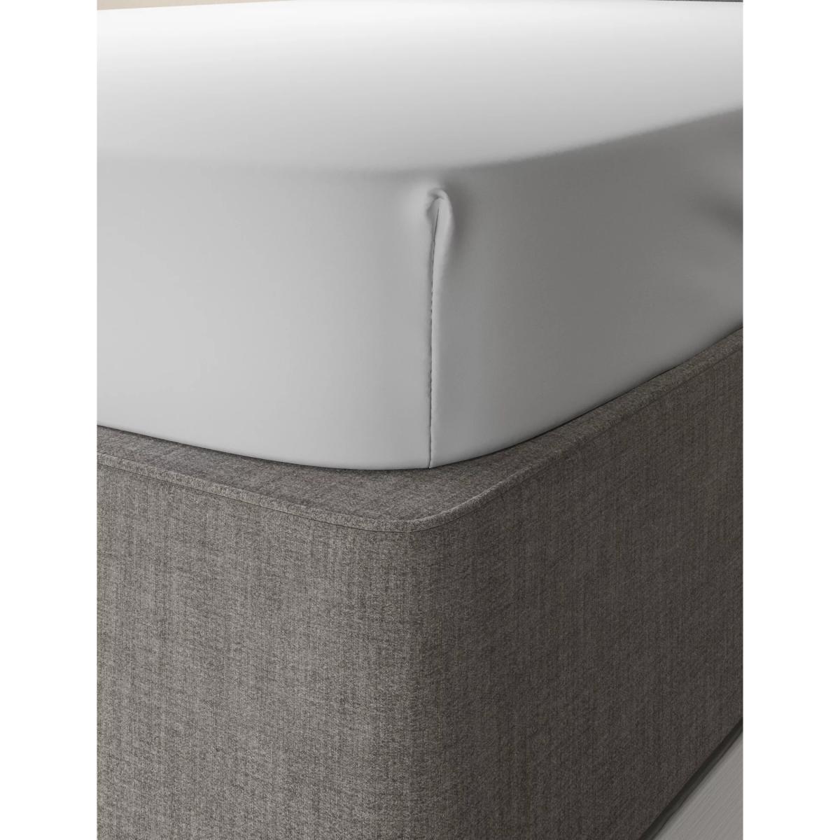 M&S Egyptian Cotton 230 Thread Count Fitted Sheet - SGL - Oatmeal, Oatmeal,Sugar Plum,Slate Blue,Mink,Midnight Navy,Cream,Ivory,Silver Grey,Light Duck Egg,Slate,Light Wedgewood,Black – image 3