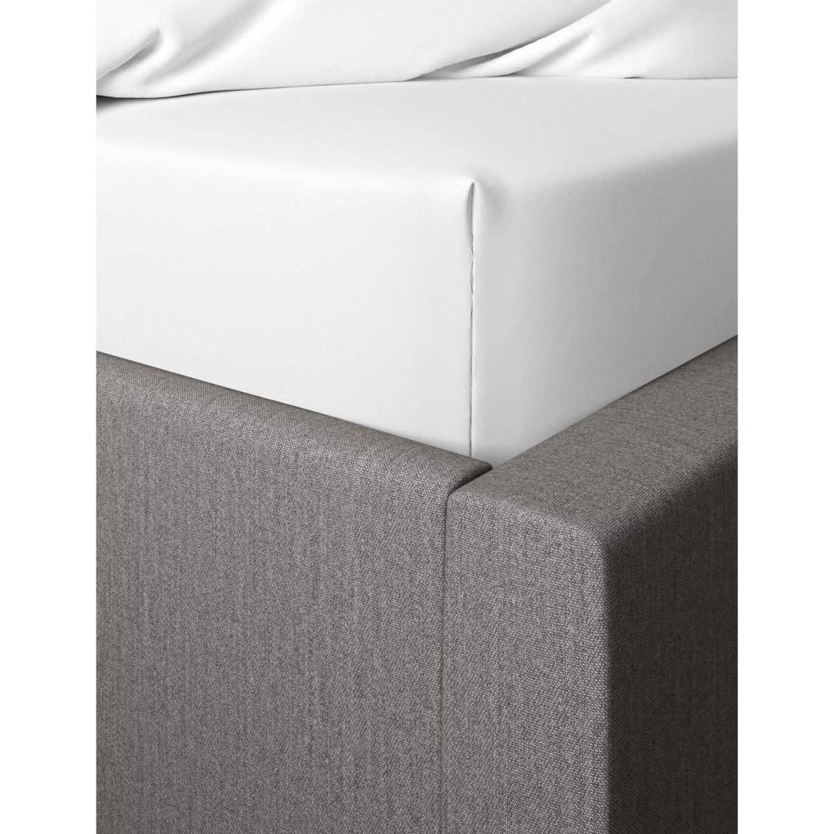 M&S Autograph Supima&reg; Cotton 750 Thread Count Deep Fitted Sheet - SGL - White, White,Light Grey – image 2