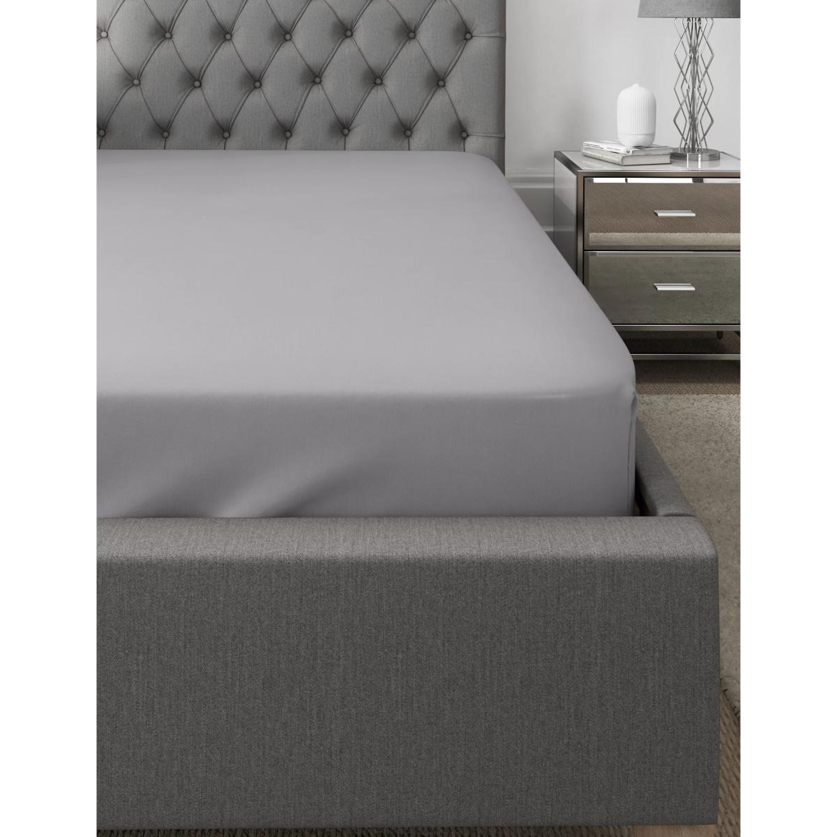M&S Egyptian Cotton 400 Thread Count Deep Fitted Sheet - SGL - Neutral, Neutral,Petrol,White,Duck Egg,Ash Grey,Light Cream – image 2