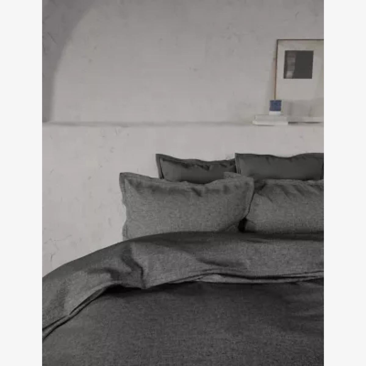 M&S X Fired Earth Pure Brushed Cotton Twill Deep Fitted Sheet - SGL - Charcoal, Charcoal,Garden Folly,Malm,Bamyan Blue – image 1