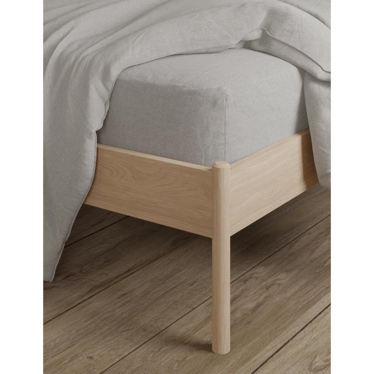 M&S Pure Linen Deep Fitted Sheet - DBL - Silver Grey, Silver Grey,Pink – image 4