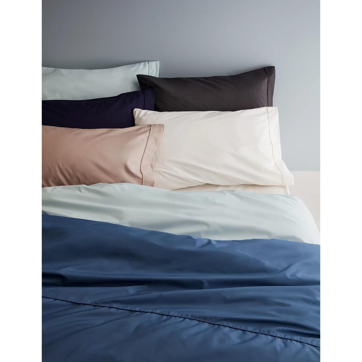 M&S Egyptian Cotton 400 Thread Count Sateen Fitted Sheet - SGL - Pearl Grey, Pearl Grey,Light Cream – image 5