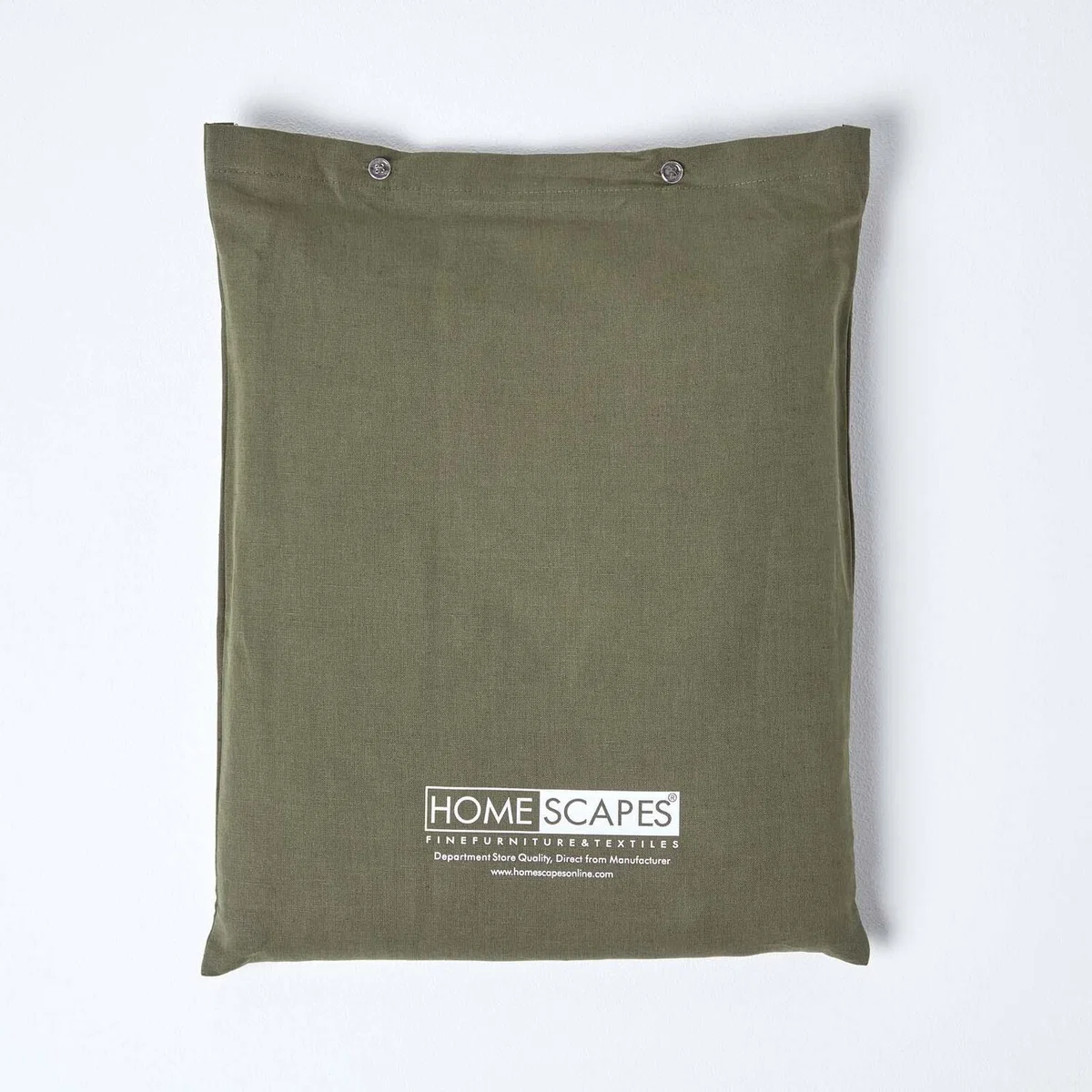 Linen Extra Deep Fitted Sheet - Olive Green / Single – image 4
