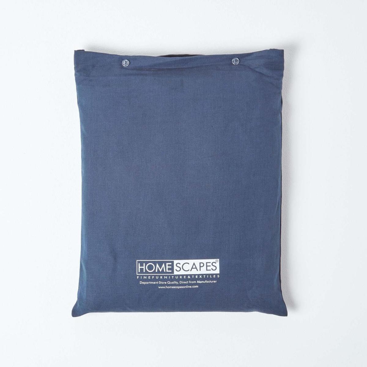 Linen Extra Deep Fitted Sheet - Navy / Single – image 4