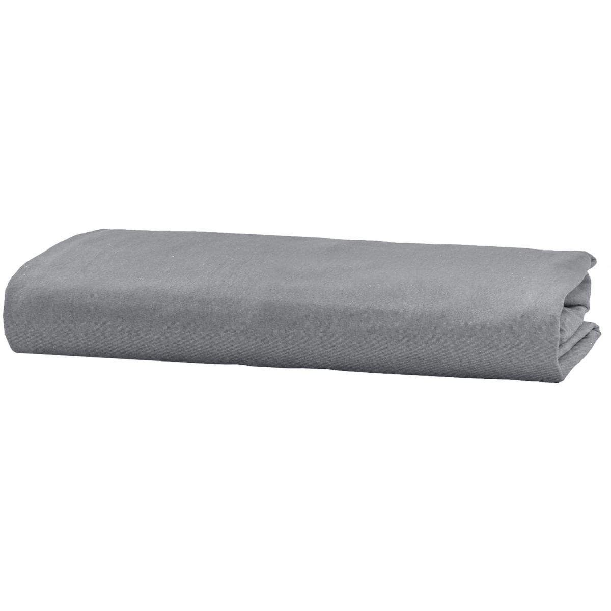 Velvet Flannel Cotton-Flannel Fitted Bed Sheet - Deep Pocket x32 cm - Warm Grey / Single – image 2