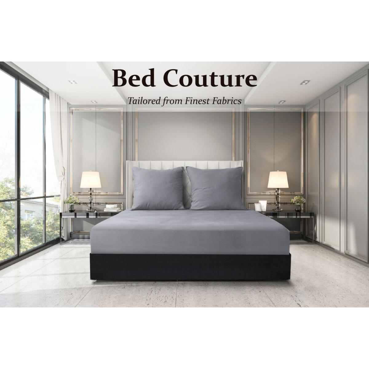 Velvet Flannel Cotton-Flannel Fitted Bed Sheet - Deep Pocket x32 cm - Warm Grey / Single – image 5