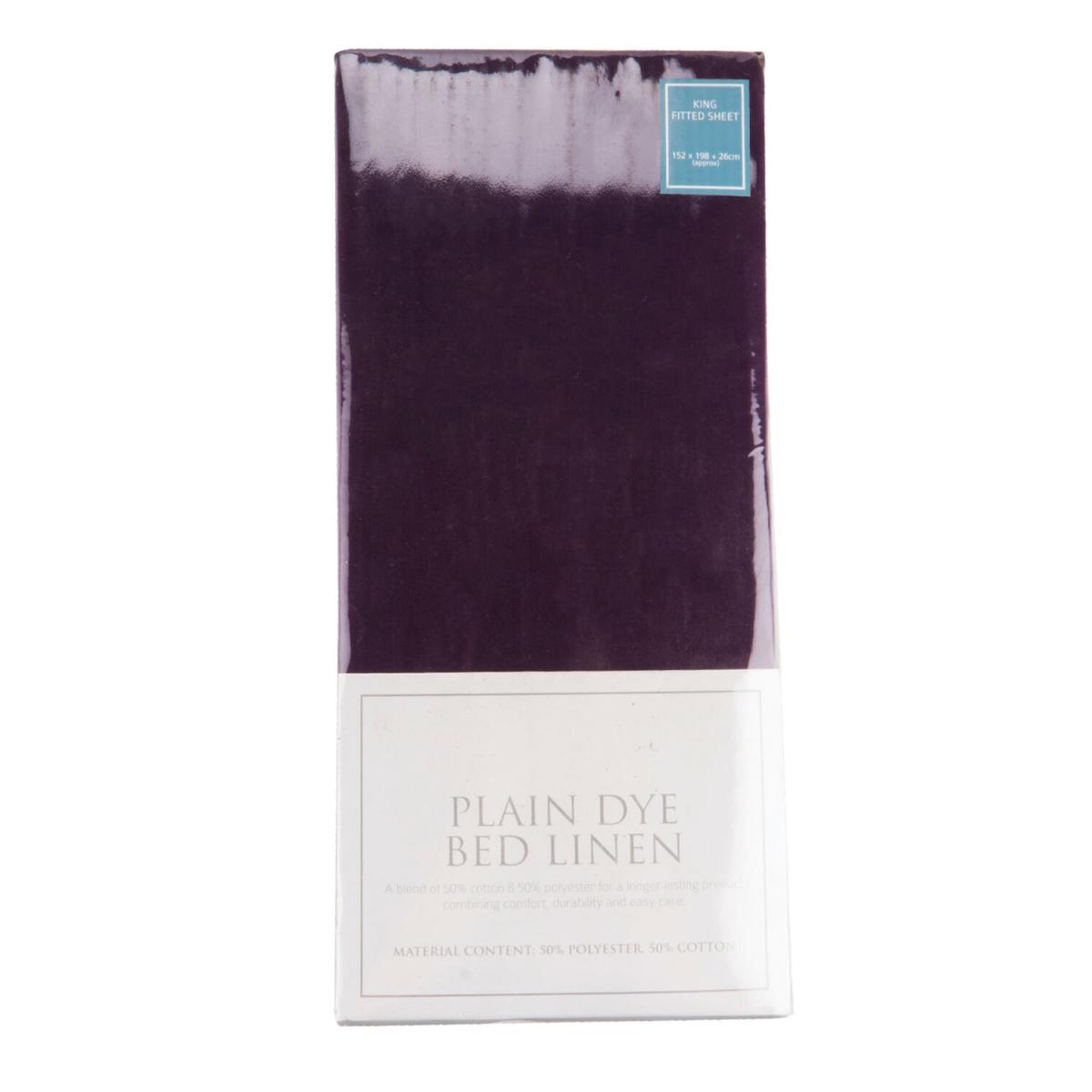 Fitted Sheet - Aubergine / Single – image 7