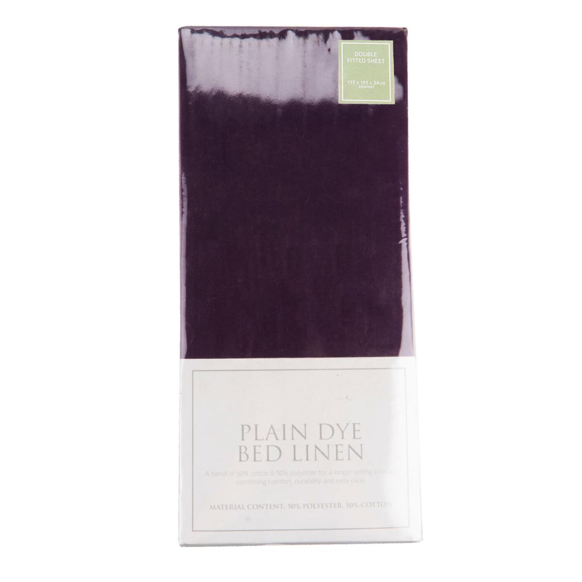 Fitted Sheet - Aubergine / Single – image 8