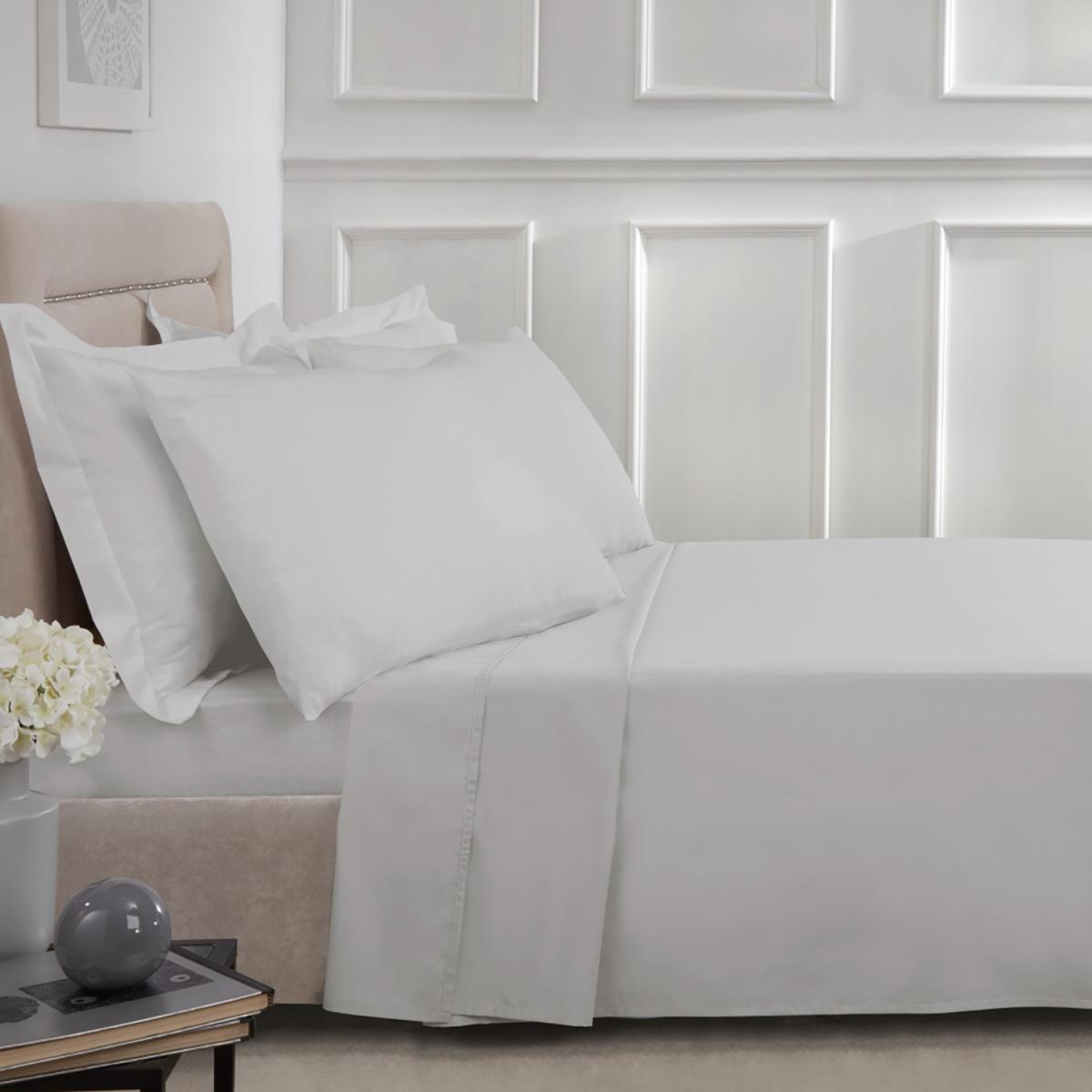 Polycotton Flat Sheet - White / Single – image 4