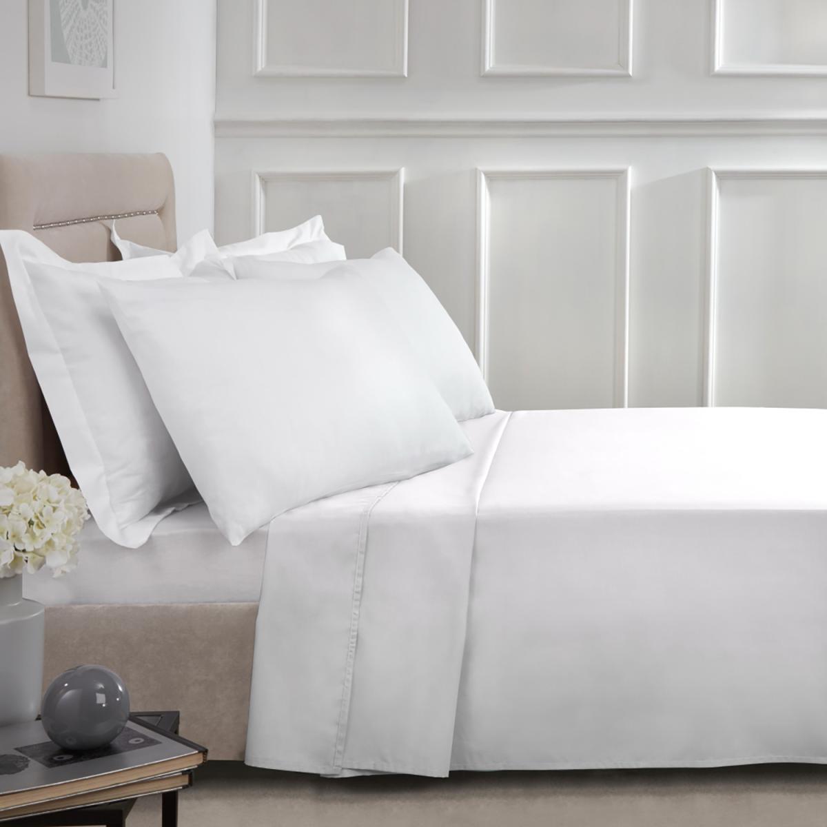 Polycotton Flat Sheet - White / Single – image 1