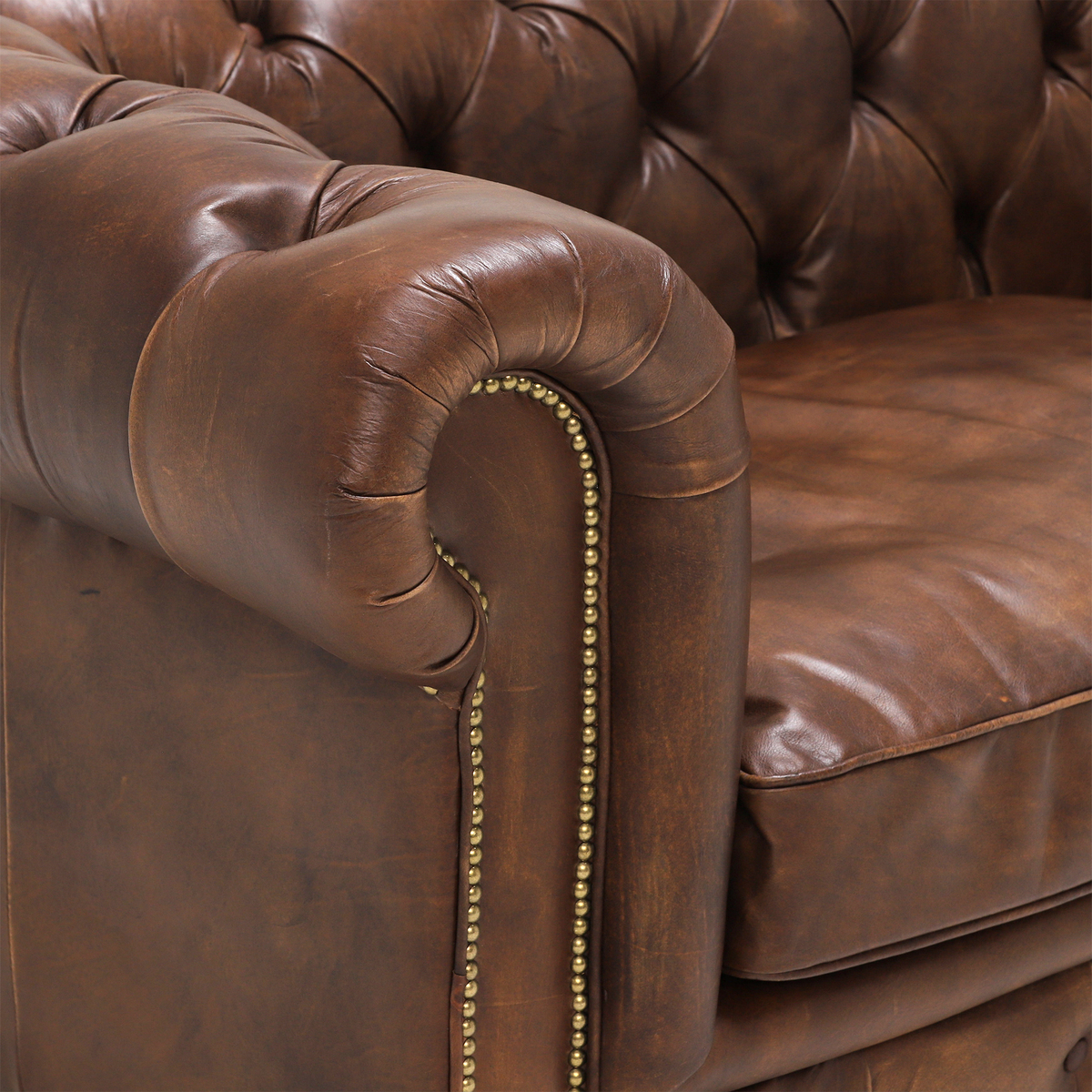 Asquith Leather 2.5 Seater Chesterfield Sofa – image 4