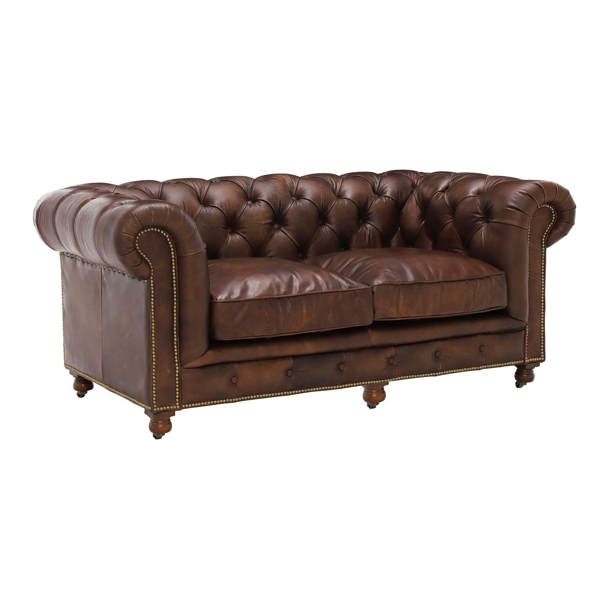 Asquith Leather 2.5 Seater Chesterfield Sofa – image 1