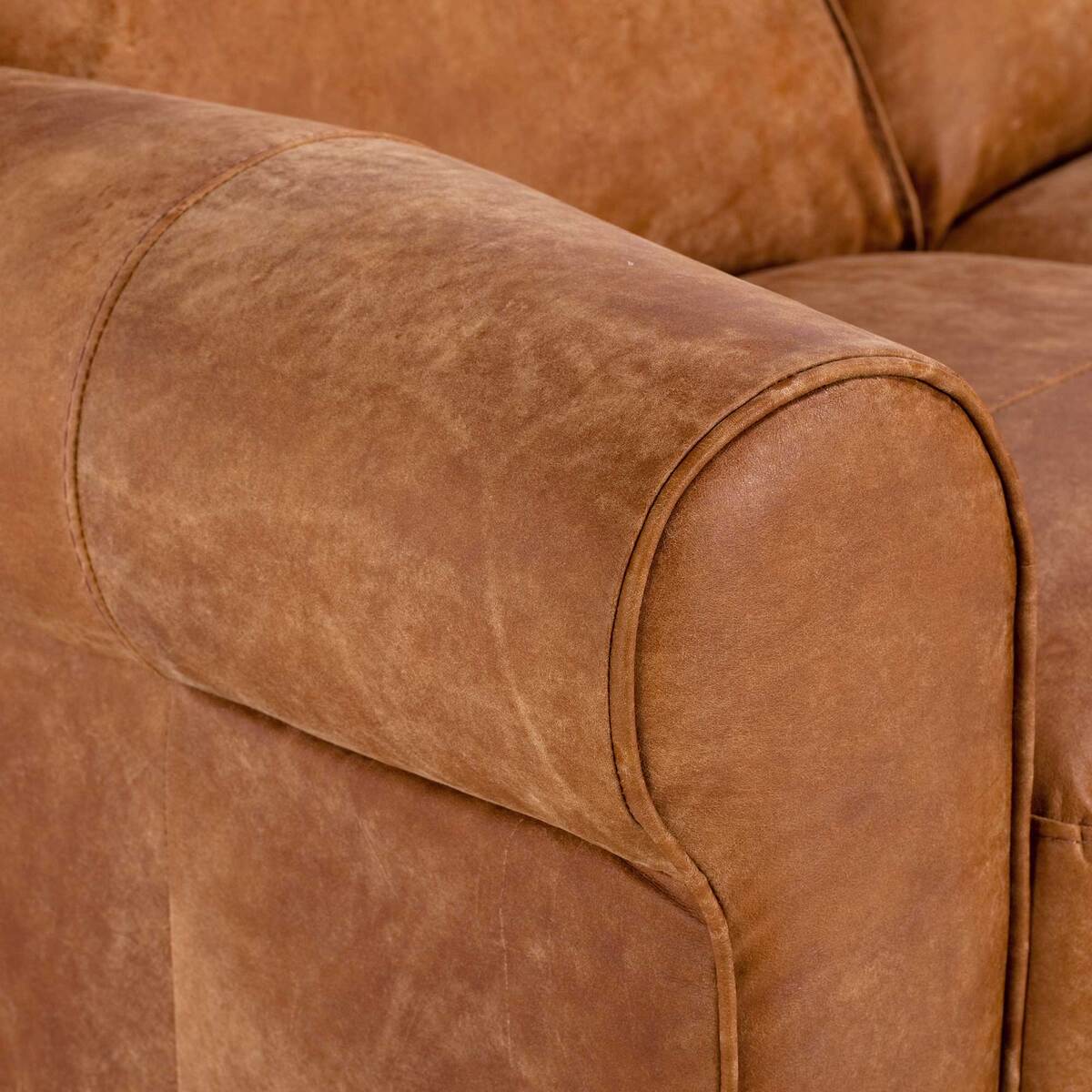 New Houston Leather 3 Seater Sofa – image 6