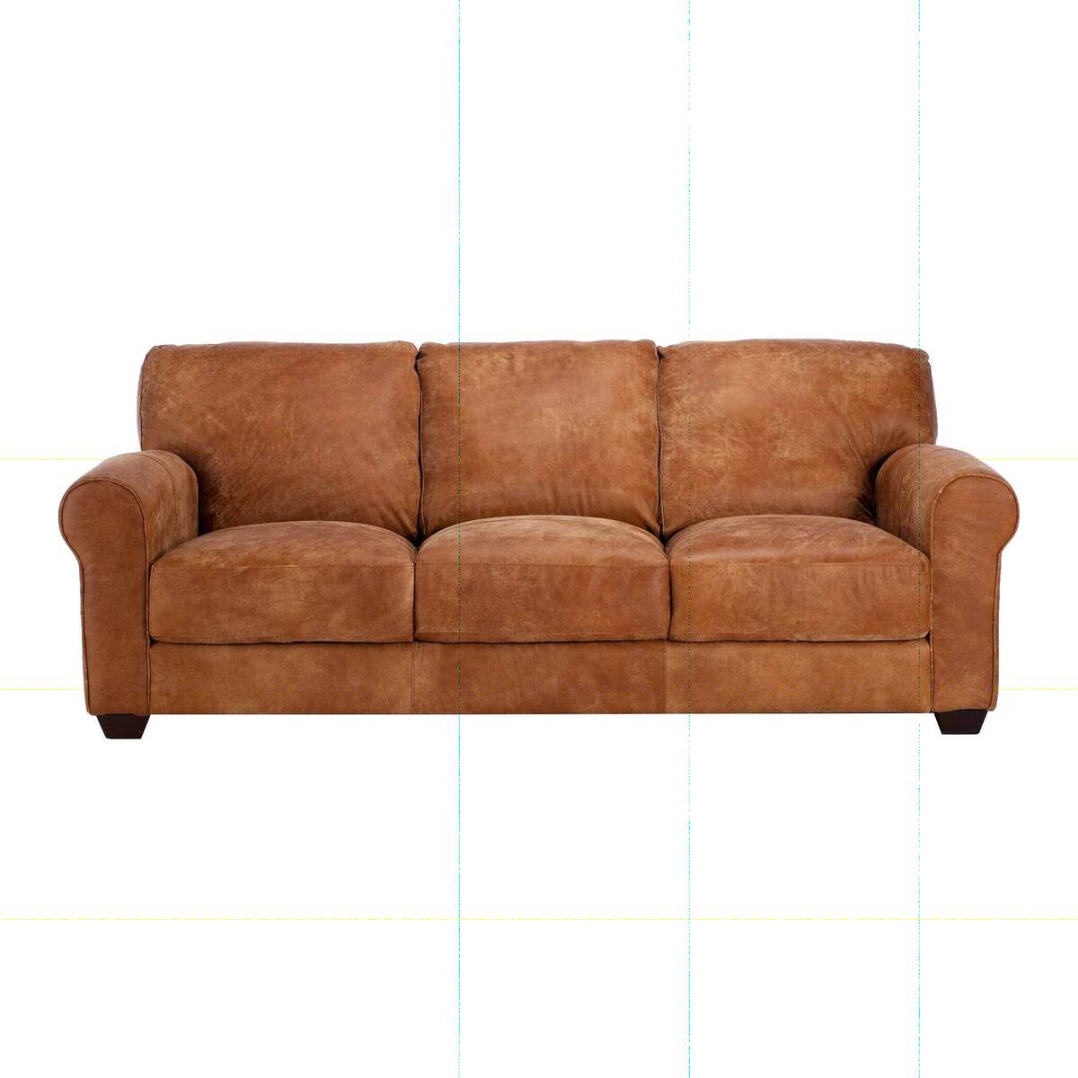 New Houston Leather 3 Seater Sofa – image 1