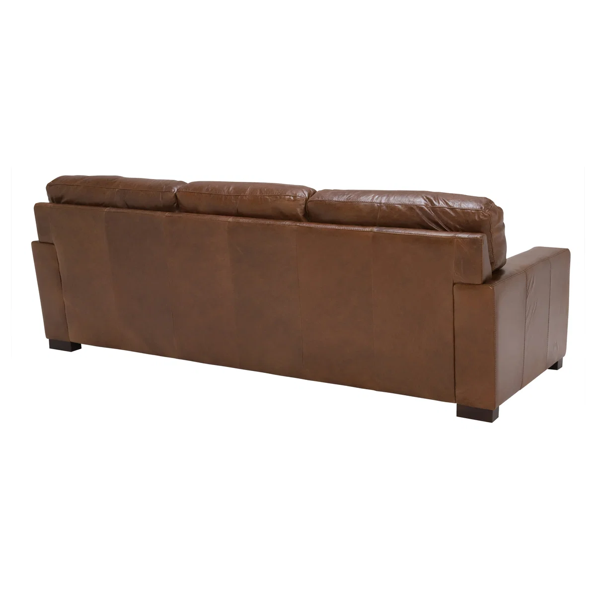 Lorenza Leather 3 Seater Sofa, Fibre Seats – image 5