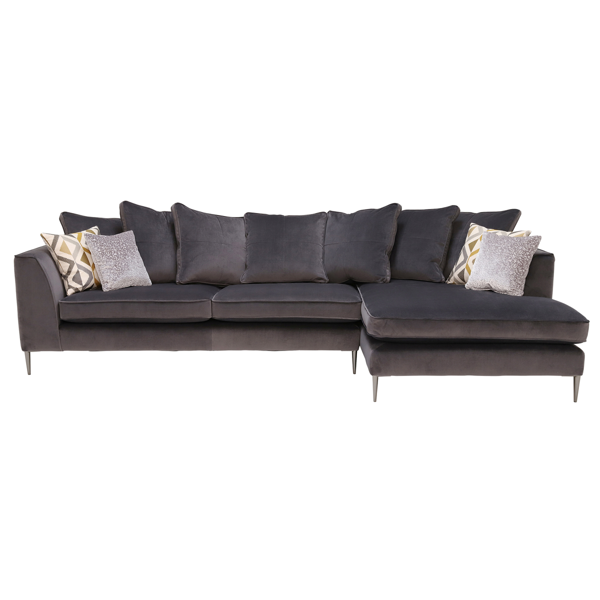 Conza Large Right Hand Facing Pillow Back Chaise Sofa – image 4