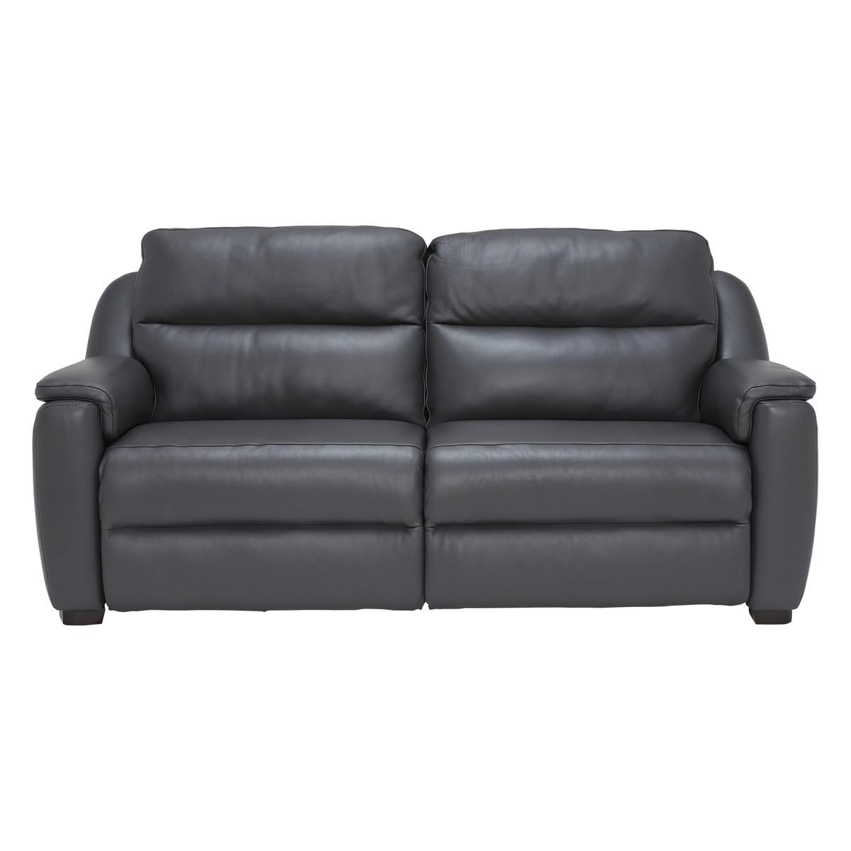 Strauss Grey Leather Recliner Sofa – image 3