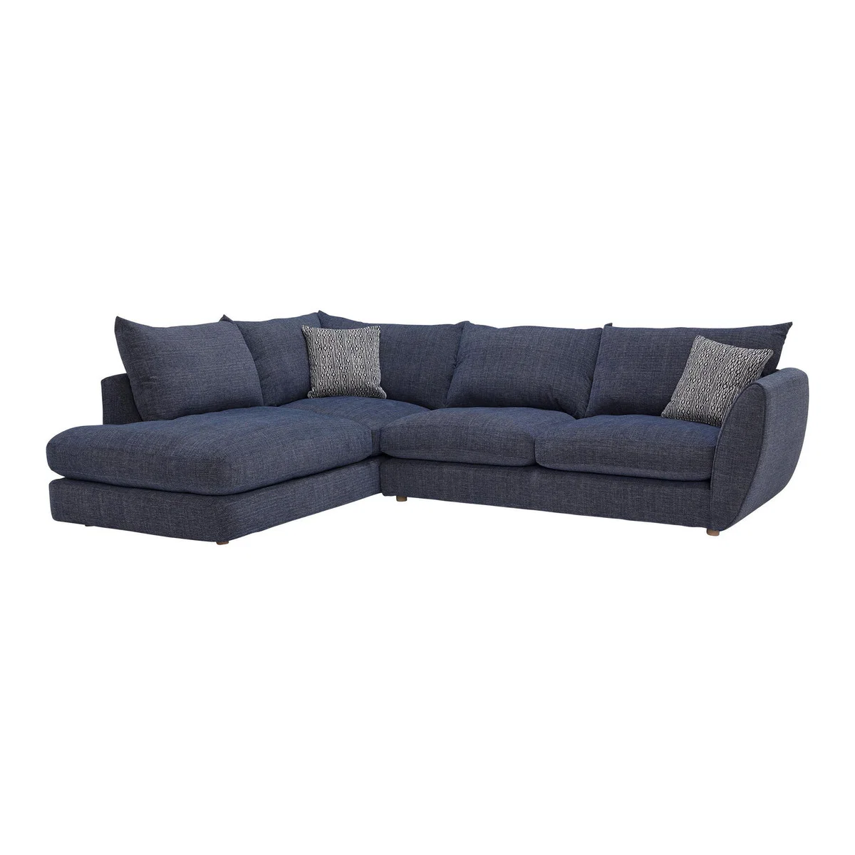 Big Blue Small Right Hand Facing Corner Sofa – image 1