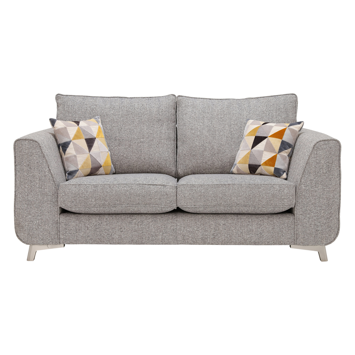 Daxon Standard Back 2 Seater Sofa, Silver Larson Plain – image 3