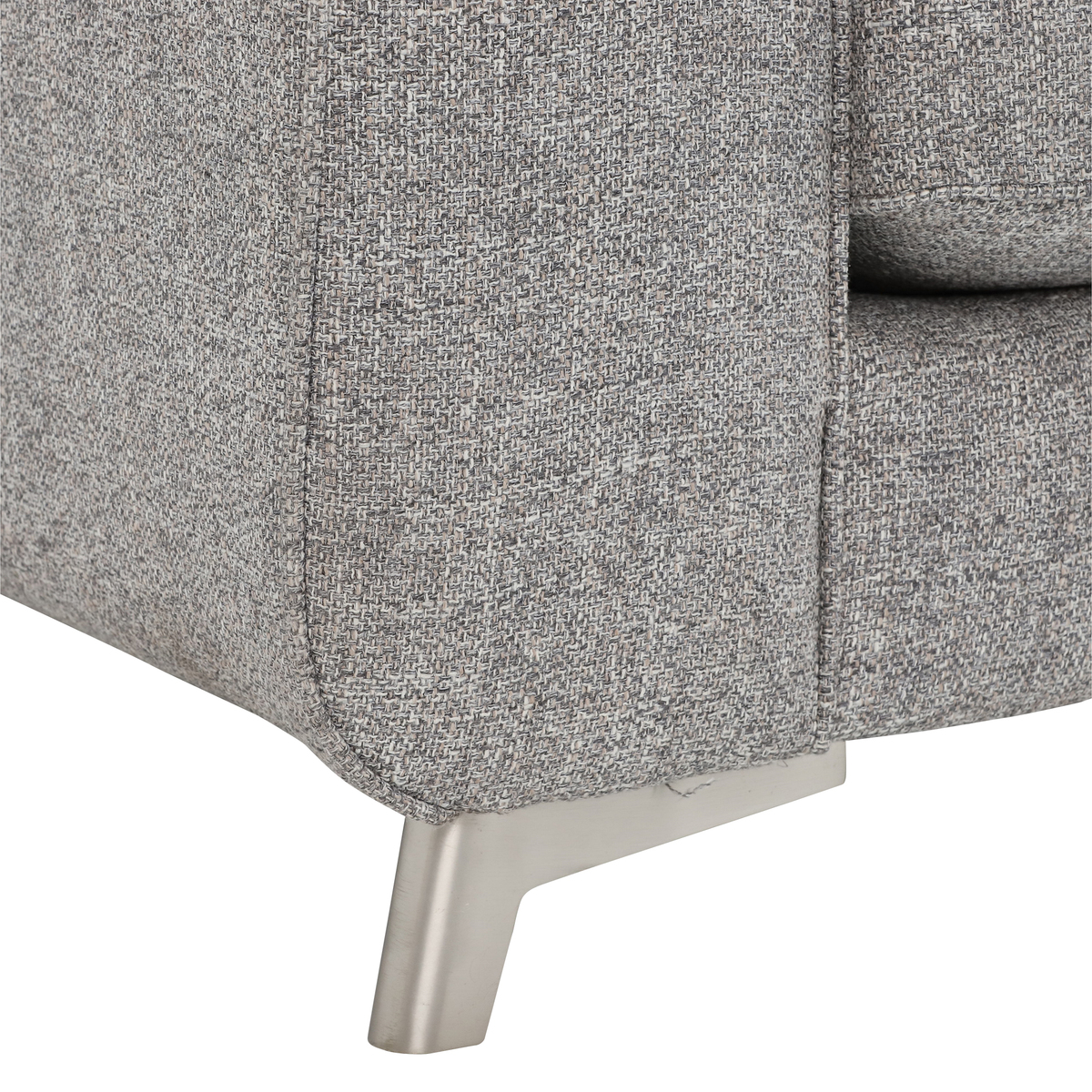 Daxon Standard Back 2 Seater Sofa, Silver Larson Plain – image 6