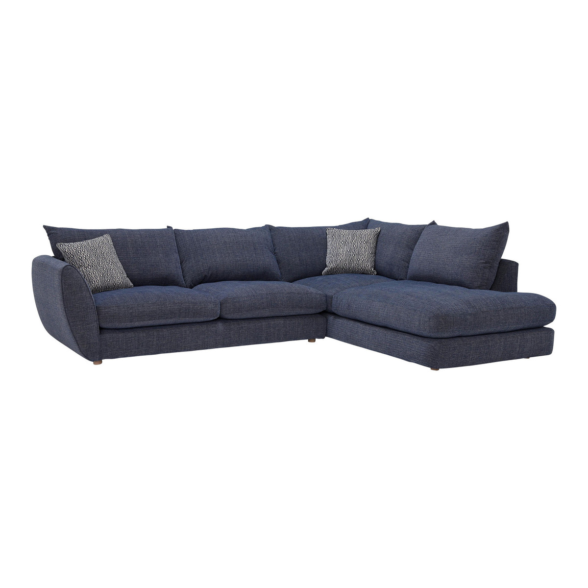 Big Blue Large Left Hand Facing Corner Sofa – image 1