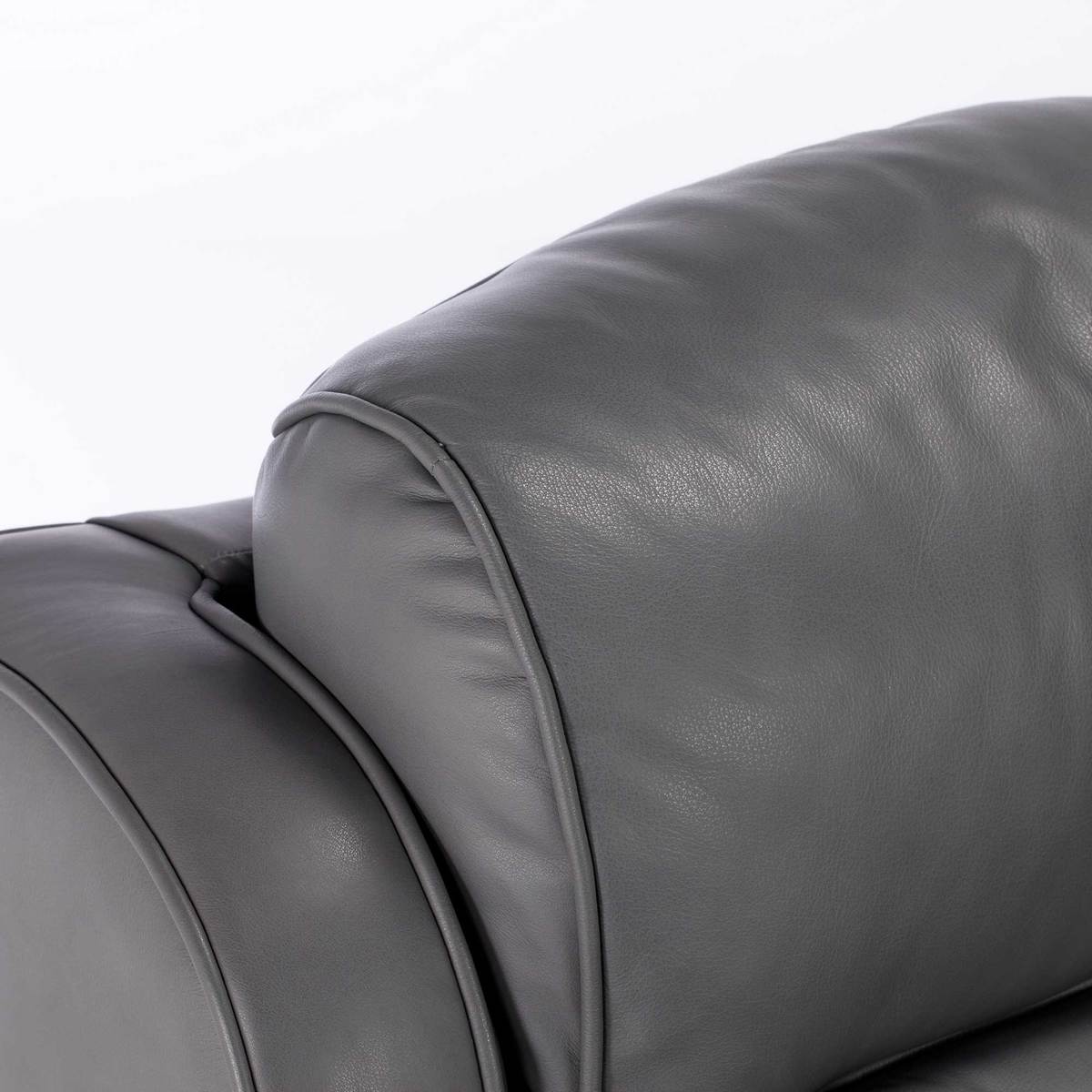 Parker Knoll Boston 3 Seater Leather Sofa, Slate – image 3
