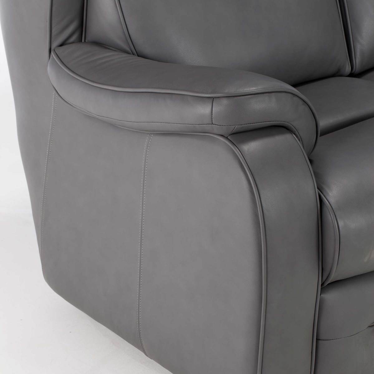 Parker Knoll Boston 3 Seater Leather Sofa, Slate – image 7