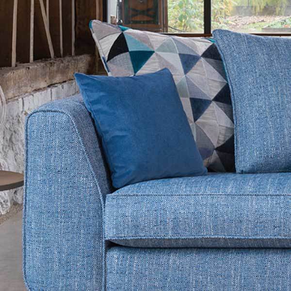 Daxon Pillow Back 2 Seater Sofa, Silver Larson Plain – image 4