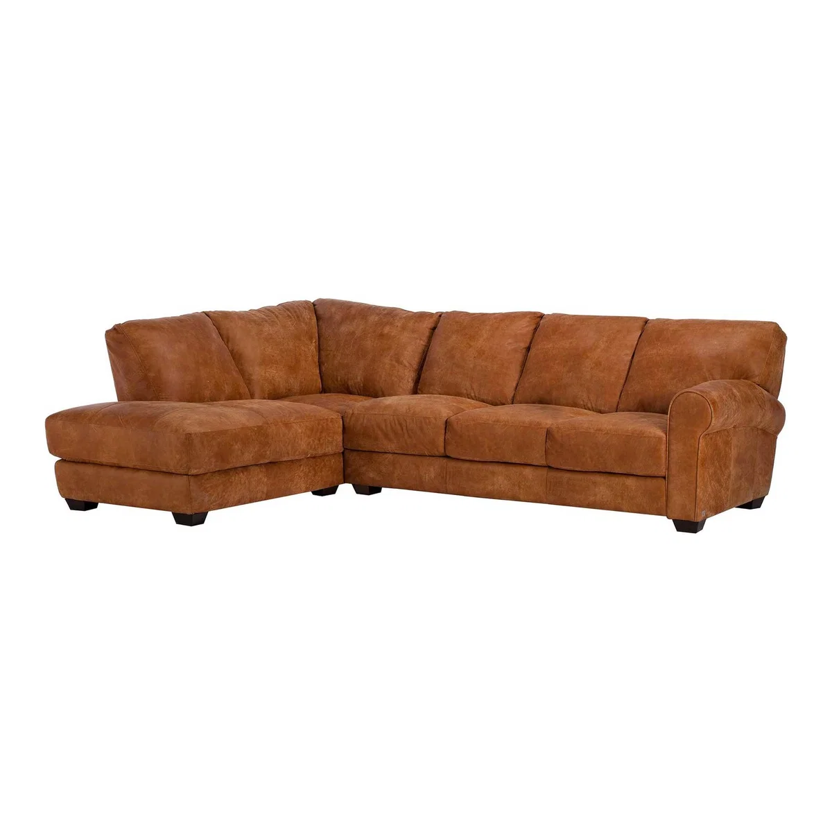Houston Large Left Hand Facing Leather Corner Sofa – image 1