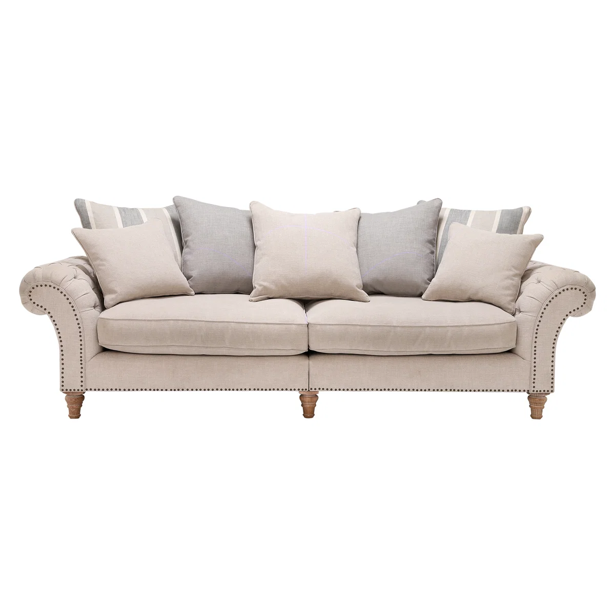Craven Grand Sofa With Studs – image 3