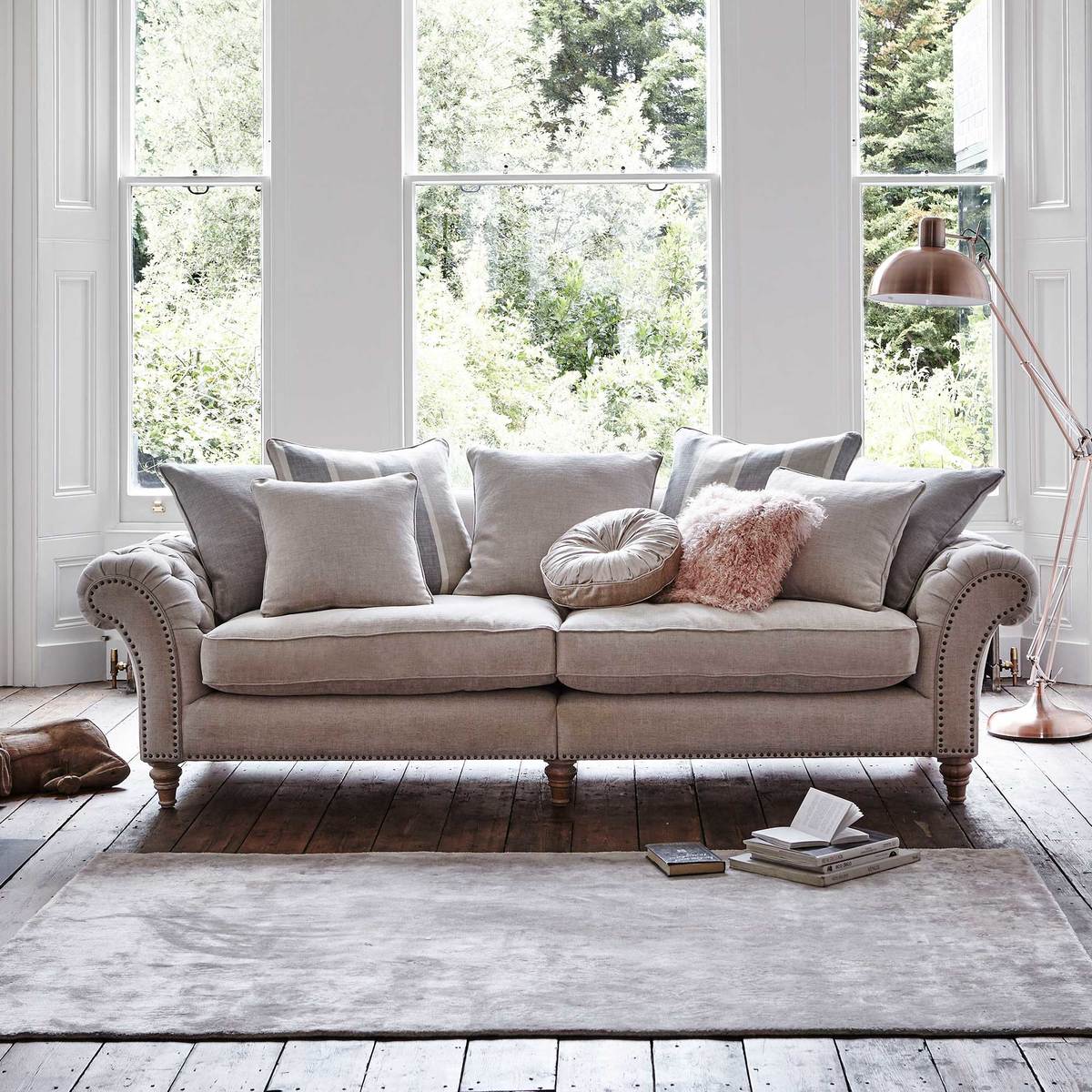 Craven Extra Large Sofa With Studs – image 3