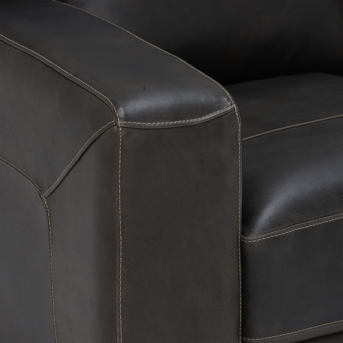 Ottoway Leather Sofa, Drake Grey – image 4