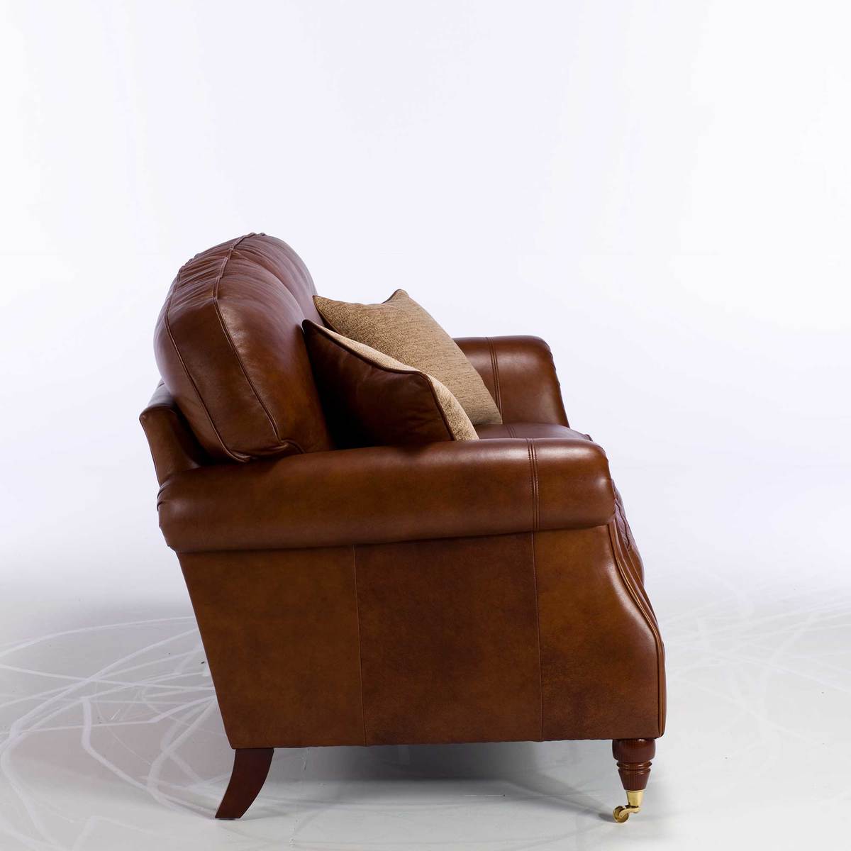 Parker Knoll Meredith Leather Large 2 Seater Sofa, London Saddle – image 3